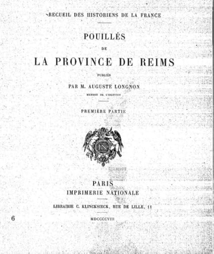 Couverture du livre « POUILLES DE LA PROVINCE DE REIMS. PREMIERE PARTIE » de Longnon A., librairie Les Contes Infusés à Corte