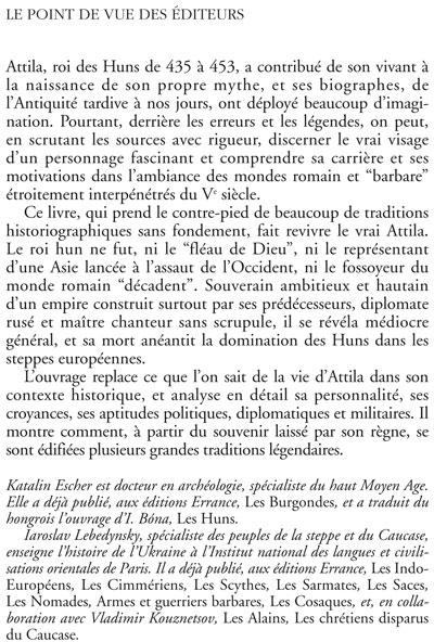 Quatrième de couverture de « LE DOSSIER ATTILA »