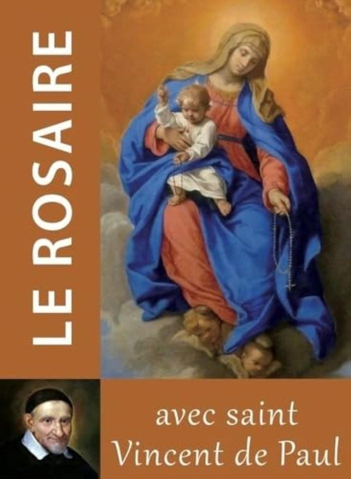 Couverture du livre « Le rosaire avec saint Vincent de Paul » de Vincent de Paul, librairie Les Contes Infusés à Corte