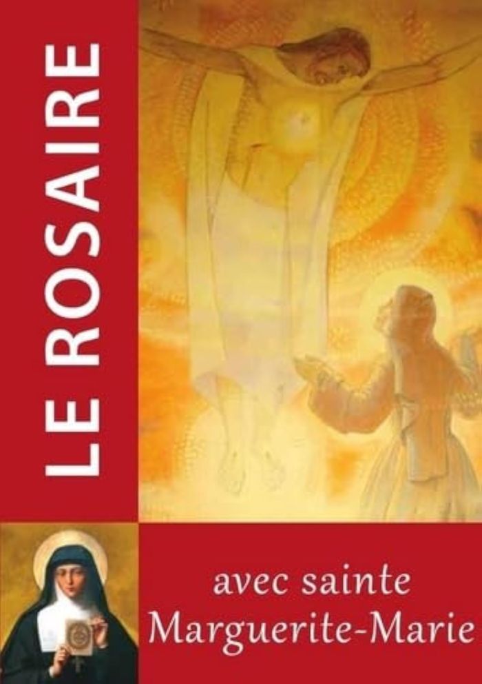 Couverture du livre « Le rosaire avec sainte Marguerite-Marie » de Marguerite-Marie Alacoque, librairie Les Contes Infusés à Corte