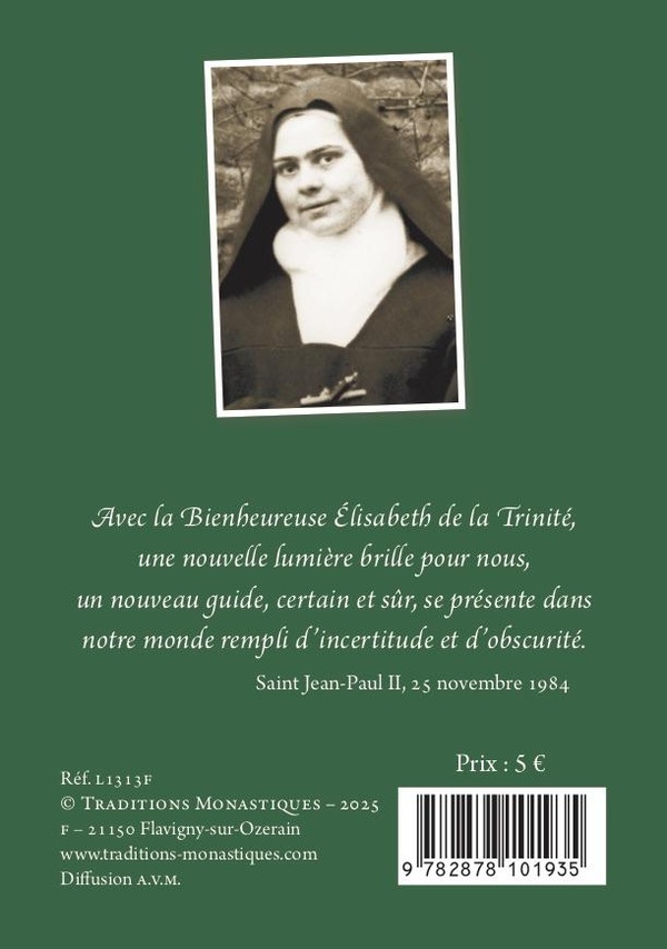 Quatrième de couverture de « Le rosaire avec sainte Élisabeth de la Trinité »