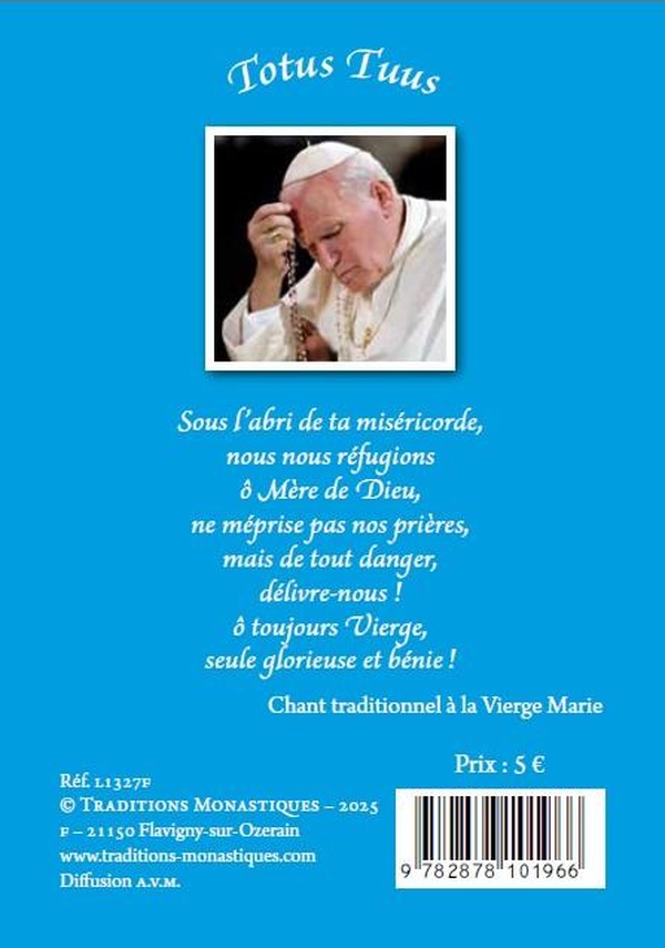 Quatrième de couverture de « Le rosaire avec saint Jean-Paul II »