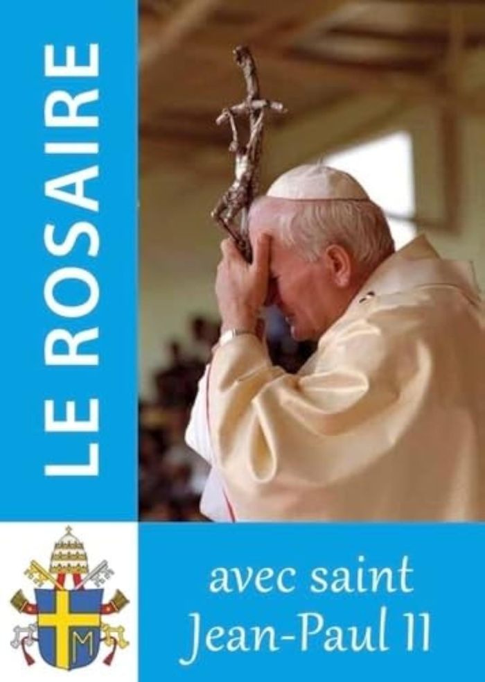 Couverture du livre « Le rosaire avec saint Jean-Paul II » de Jean-Paul, librairie Les Contes Infusés à Corte