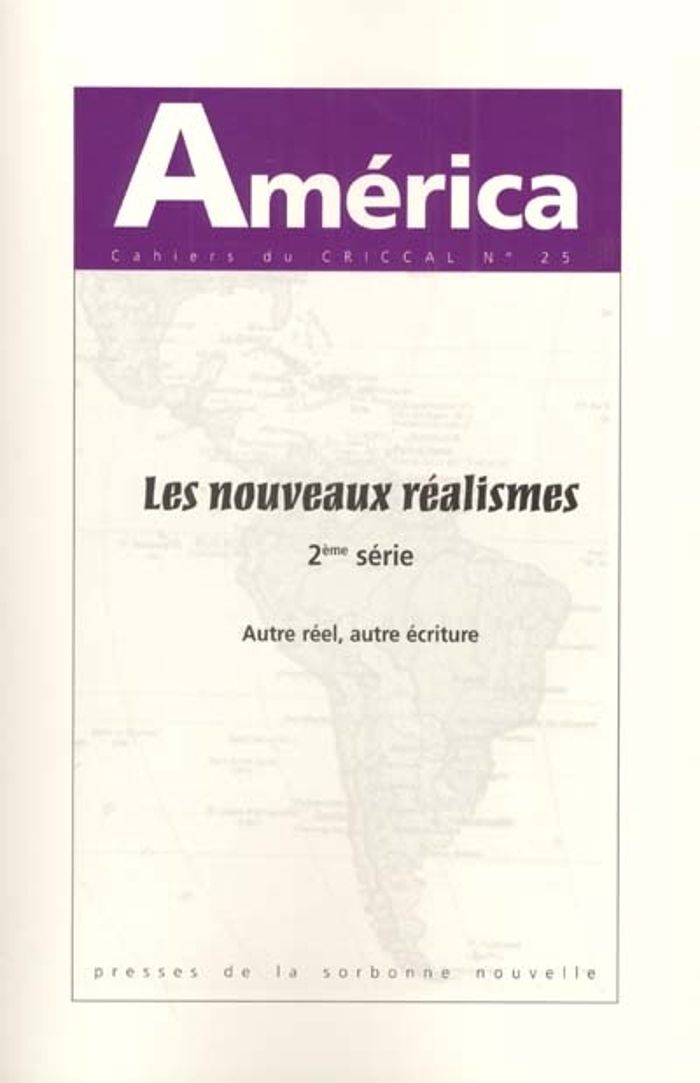 Couverture du livre « AMERICA, NO 25. LES NOUVEAUX REALISMES, 2E SERIE. AUTRE REEL, AUTRE E » de Christian Guidicelli, librairie Les Contes Infusés à Corte