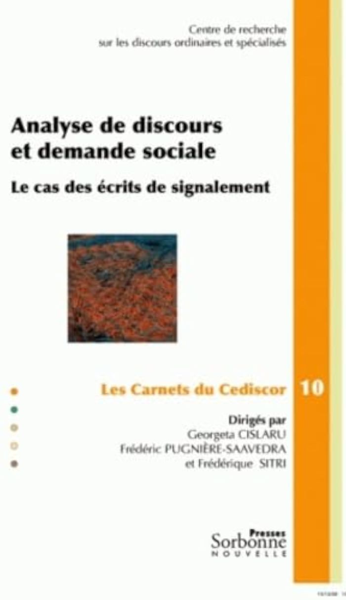 Couverture du livre « ANALYSE DE DISCOURS ET DEMANDE SOCIALE, LE CAS DES ECRITS DE SIGNALEM » de F. Rakotonoelina, librairie Les Contes Infusés à Corte