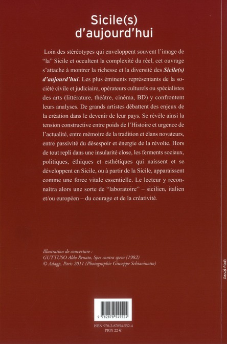 Quatrième de couverture de « SICILE (S) D'AUJOURD'HUI »