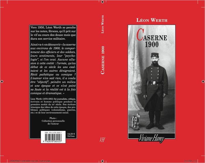 Couverture du livre « CASERNE 1900 » de Leon Werth, librairie Les Contes Infusés à Corte