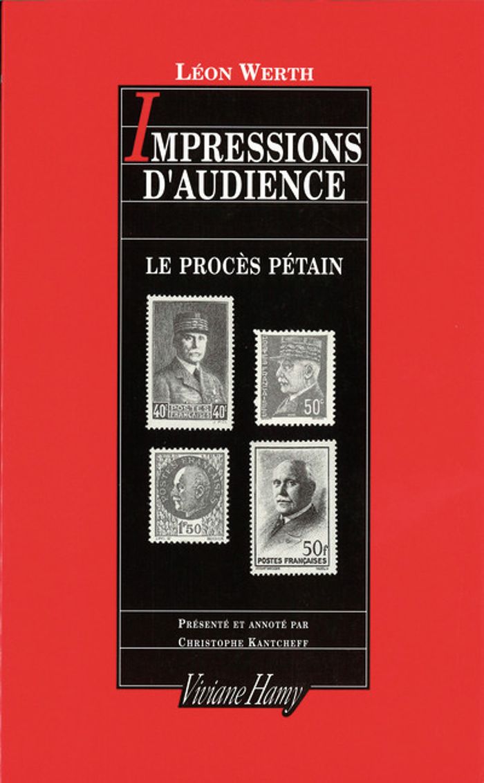 Couverture du livre « IMPRESSIONS D'AUDIENCE - LE PROCES PETAIN », librairie Les Contes Infusés à Corte