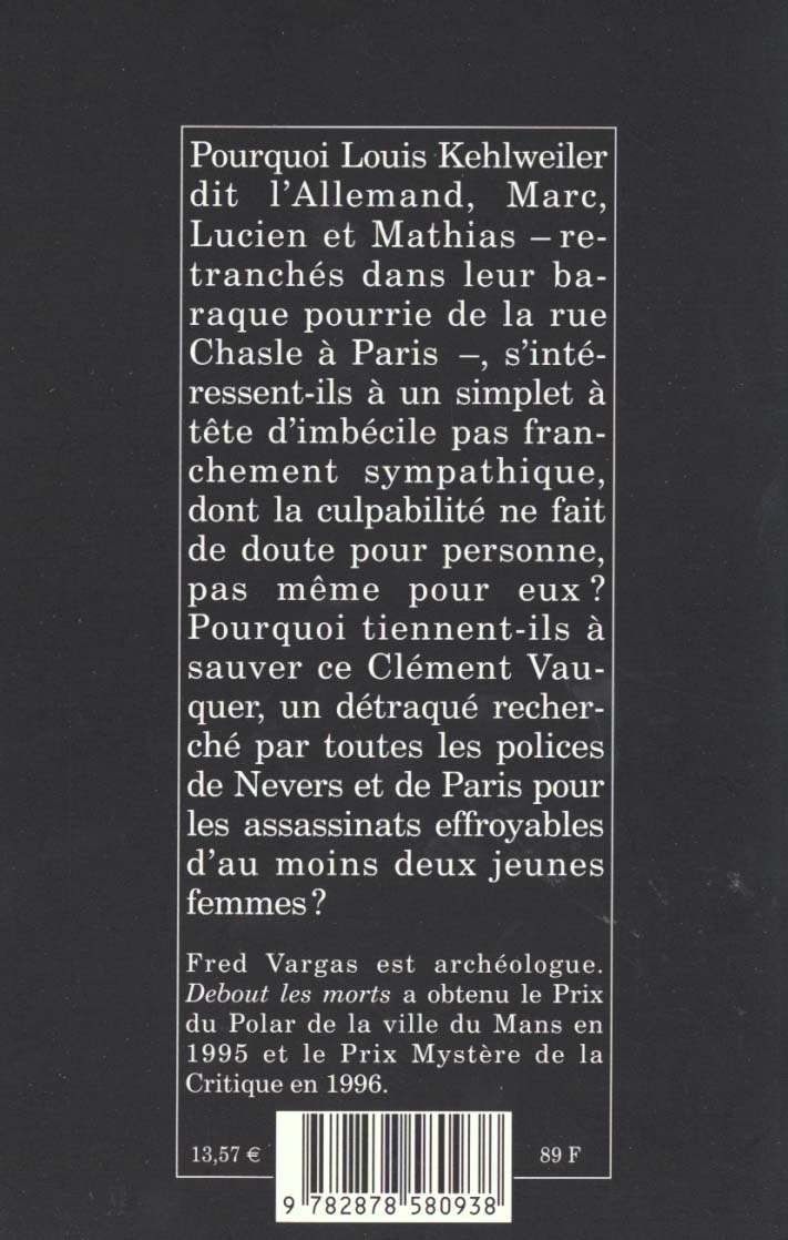 Quatrième de couverture de « SANS FEU NI LIEU »