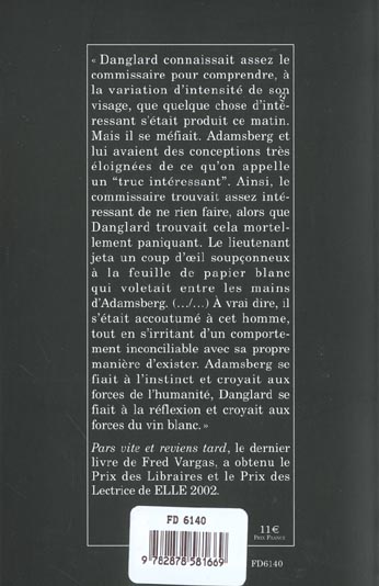 Quatrième de couverture de « COULE LA SEINE »