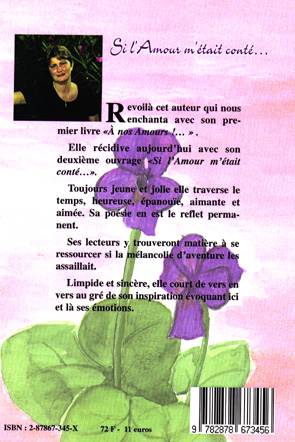 Quatrième de couverture de « SI L'AMOUR M'ETAIT CONTE... »