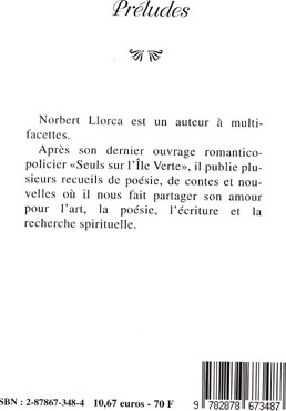 Quatrième de couverture de « PRELUDES »