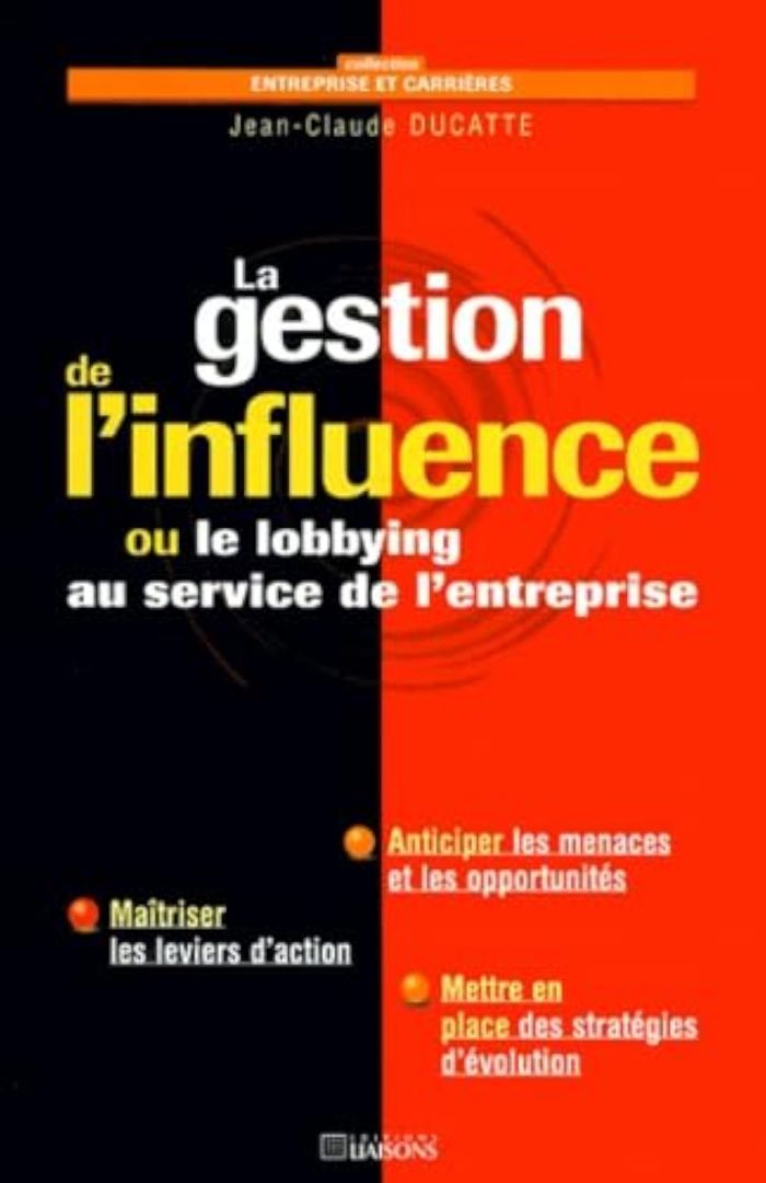 Couverture du livre « GESTION DE L'INFLUENCE » de Ducatte, librairie Les Contes Infusés à Corte