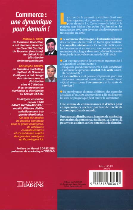 Quatrième de couverture de « COMMERCE DYNAMIQUE POUR DEMAIN »