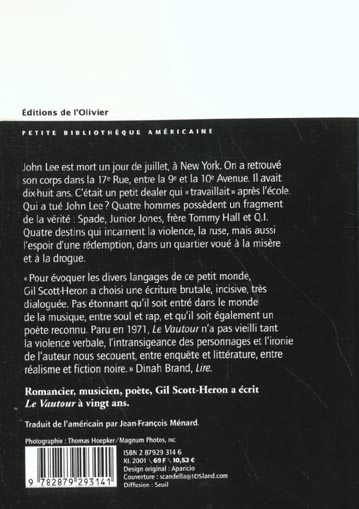 Quatrième de couverture de « LE VAUTOUR »
