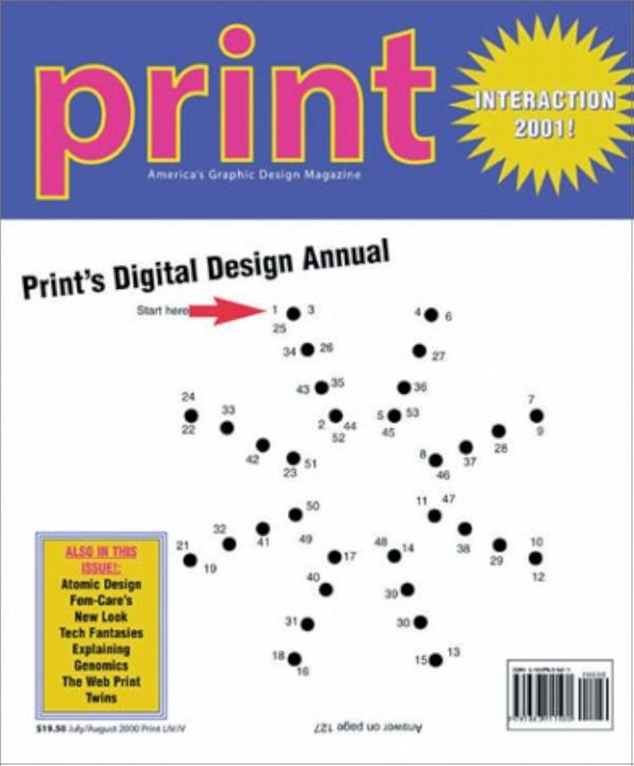 Couverture du livre « PRINT'S DIGITAL DESIGN ANNUAL 2001 », librairie Les Contes Infusés à Corte