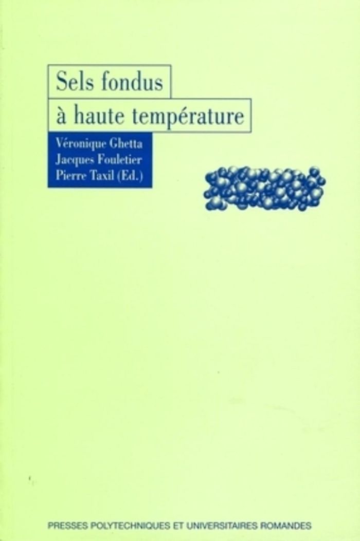 Couverture du livre « SELS FONDUS A HAUTE TEMPERATURE », librairie Les Contes Infusés à Corte