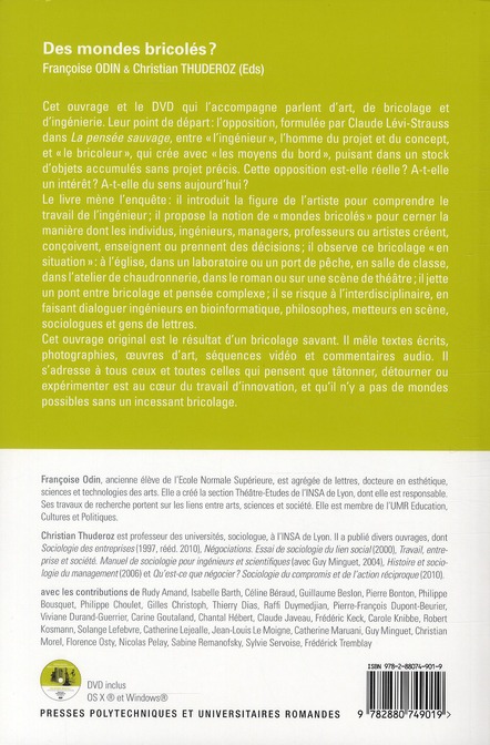 Quatrième de couverture de « DES MONDES BRICOLES ? - ARTS ET SCIENCES A L'EPREUVE DE LA NOTION DE BRICOLAGE. AVEC CD-ROM. »