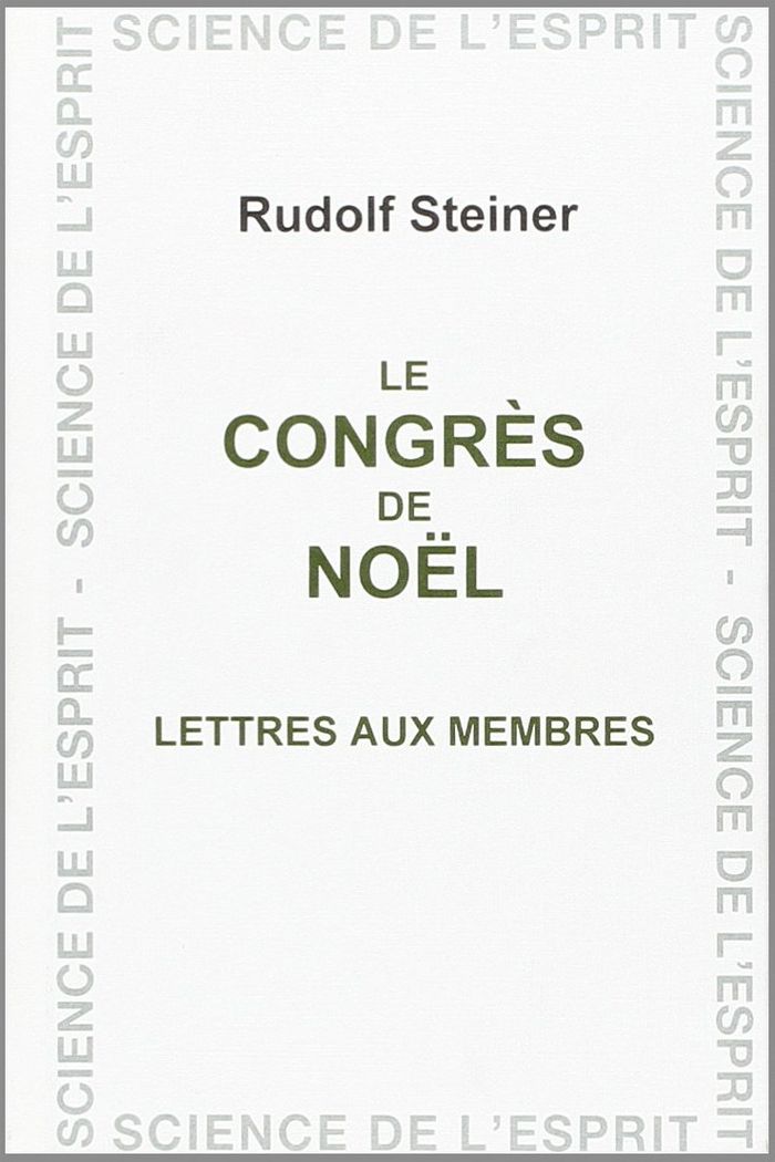 Couverture du livre « CONGRES DE NOEL - EAR » de Steiner, librairie Les Contes Infusés à Corte