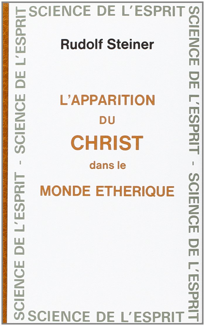Couverture du livre « APPARITION DU CHRIST » de Steiner, librairie Les Contes Infusés à Corte