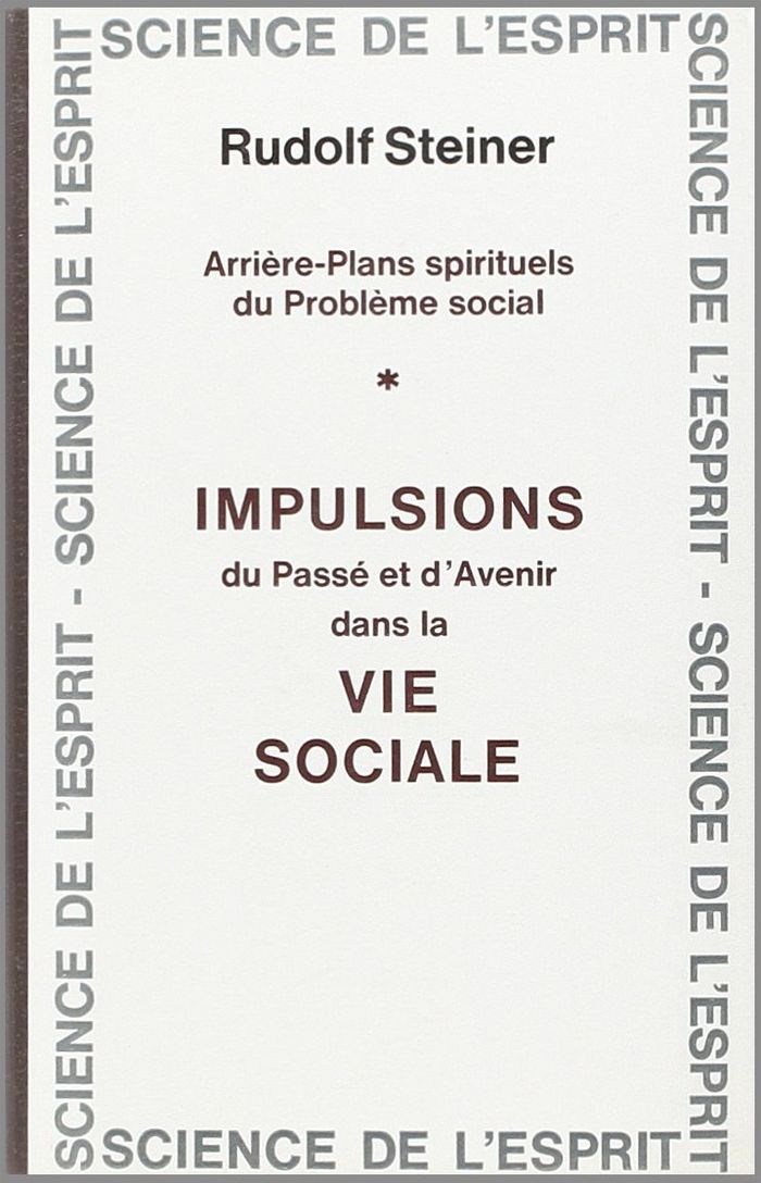 Couverture du livre « IMPULSIONS DU PASSE » de Steiner, librairie Les Contes Infusés à Corte