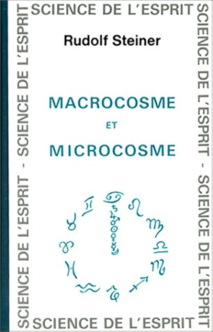 Couverture du livre « MACROCOSME ET MICROCOSME » de Steiner, librairie Les Contes Infusés à Corte