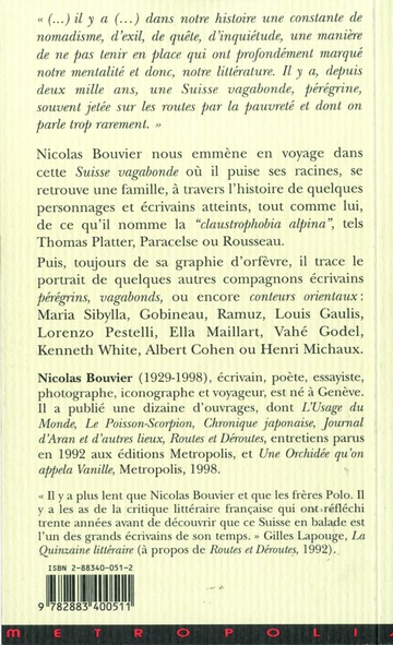 Quatrième de couverture de « L'ECHAPPEE BELLE »