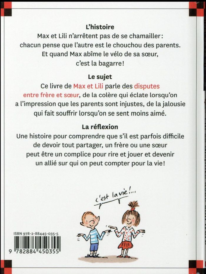 Quatrième de couverture de « N 4 LILI SE DISPUTE AVEC SON FRERE »