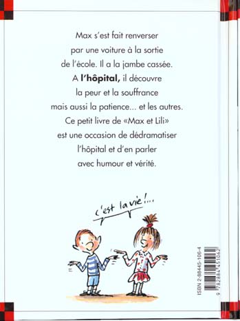 Quatrième de couverture de « N 10 MAX VA A L'HOPITAL »