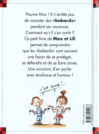 Quatrième de couverture de « N 12 MAX RACONTE DES BOBARDS »