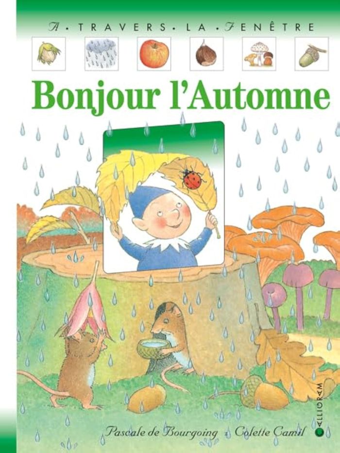 Couverture du livre « BONJOUR L'AUTOMNE » de Bourgoing De, librairie Les Contes Infusés à Corte