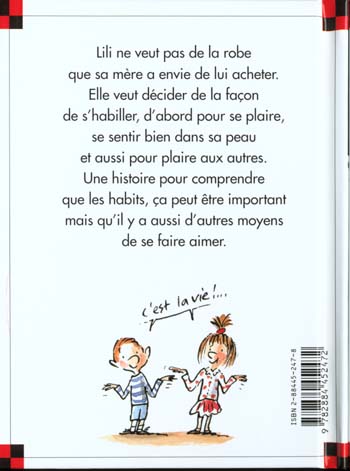 Quatrième de couverture de « N 22 LILI VEUT CHOISIR SES HABITS »