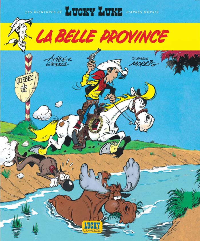 Couverture du livre « LES AVENTURES DE LUCKY LUKE D'APRES MORRIS - TOME 1 - LA BELLE PROVINCE », librairie Les Contes Infusés à Corte