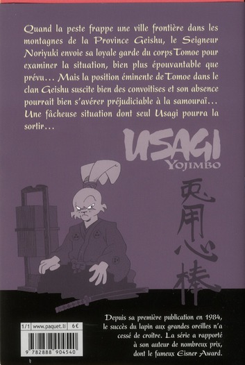 Quatrième de couverture de « USAGI YOJIMBO T21 - FORMAT MANGA »