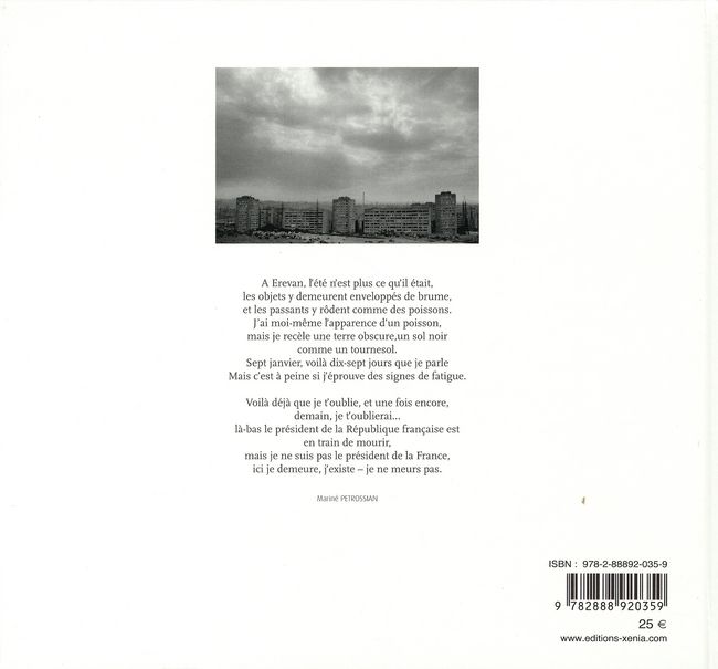 Quatrième de couverture de « ARMENIE - ICI JE DEMEURE,J'EXISTE »
