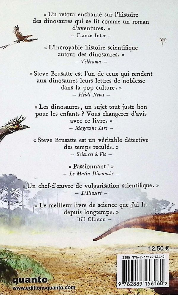 Quatrième de couverture de « LE TRIOMPHE ET LA CHUTE DES DINOSAURES - LA NOUVELLE HISTOIRE D'UN MONDE OUBLIE »