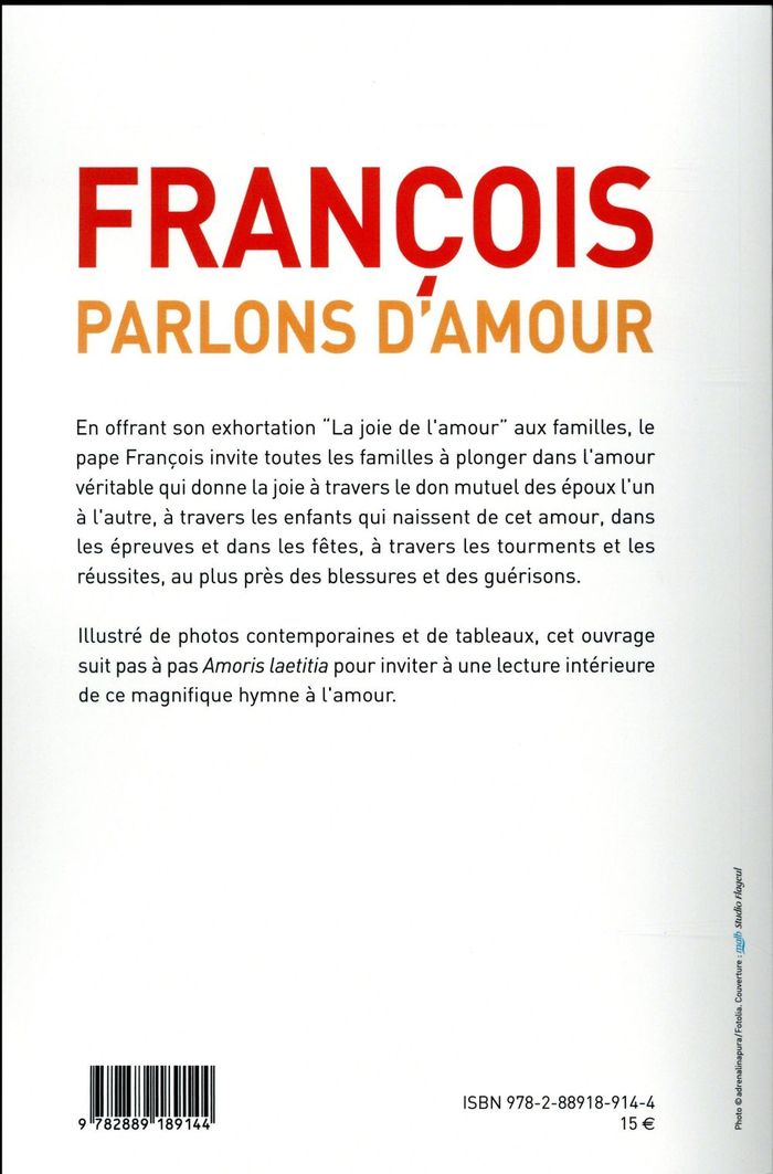 Quatrième de couverture de « PARLONS D'AMOUR ! - LA JOIE DE L'AMOUR DANS LA FAMILLE »