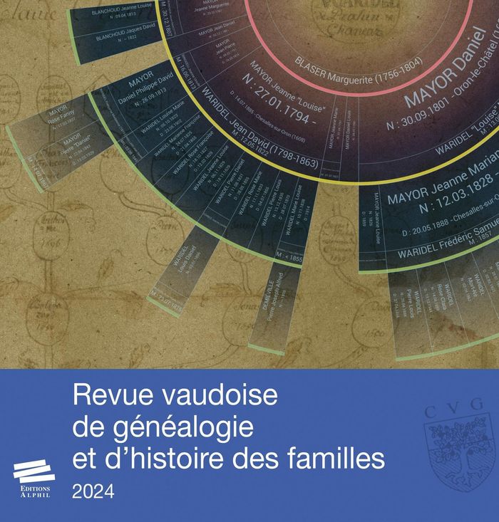 Couverture du livre « REVUE VAUDOISE DE GENEALOGIE ET D'HISTOIRE DES FAMILLES 2024, 37E ANNEE » de Revue Vaudoise De Ge, librairie Les Contes Infusés à Corte