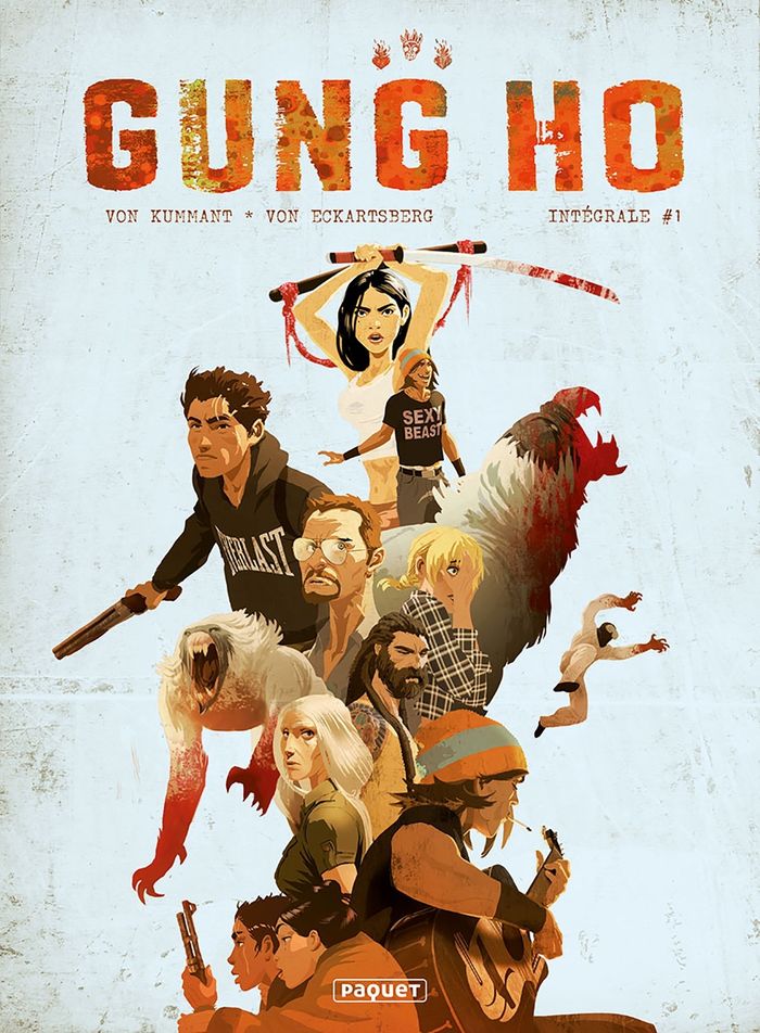 Couverture du livre « GUNG HO - T01 - GUNG HO INTEGRALE 1 - INTEGRALE TOMES 1 A 3 - PETIT FORMAT » de Von Eckartsberg B., librairie Les Contes Infusés à Corte