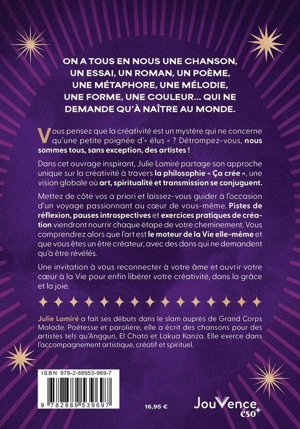 Quatrième de couverture de « Ça crée : une approche spirituelle de la créativité »