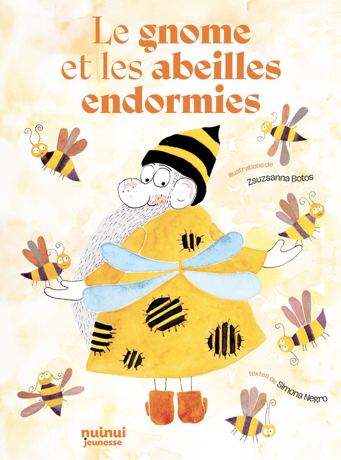 Couverture du livre « Le gnome et les abeilles endormies » de Zsuzsanna Botos, librairie Les Contes Infusés à Corte