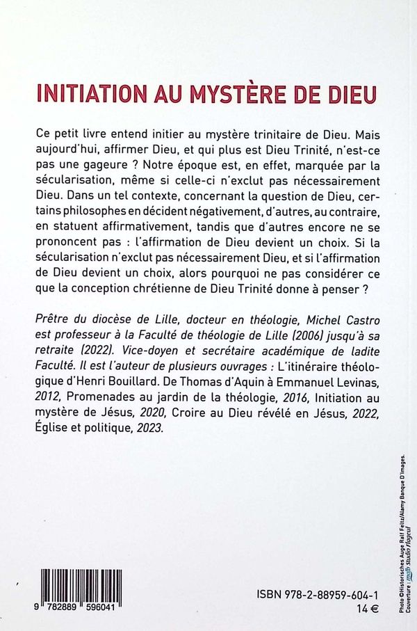 Quatrième de couverture de « Initiation au mystère de Dieu »