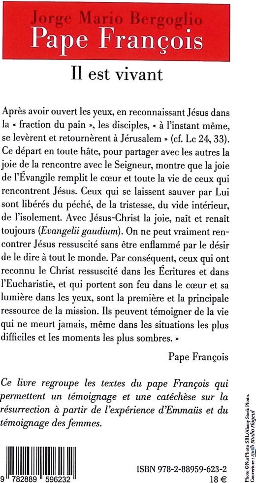 Quatrième de couverture de « Il est vivant »