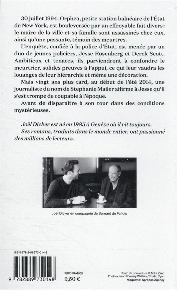 Quatrième de couverture de « LA DISPARITION DE STEPHANIE MAILER »