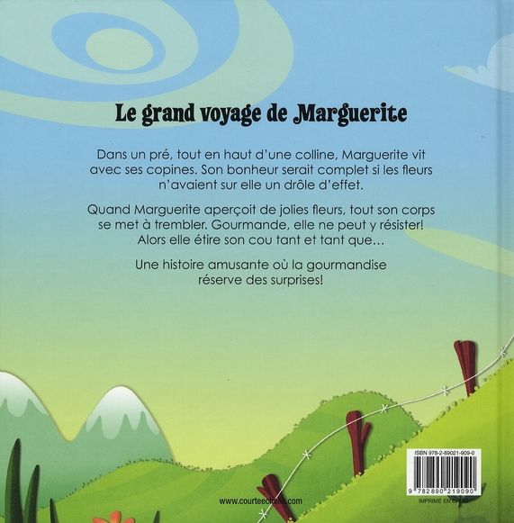 Quatrième de couverture de « LE GRAND VOYAGE DE MARGUERITE »