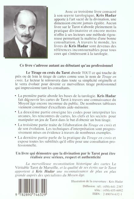 Quatrième de couverture de « LE TIRAGE EN CROIX DU TAROT - METHODE PRATIQUE D'ART DIVINATOIRE »