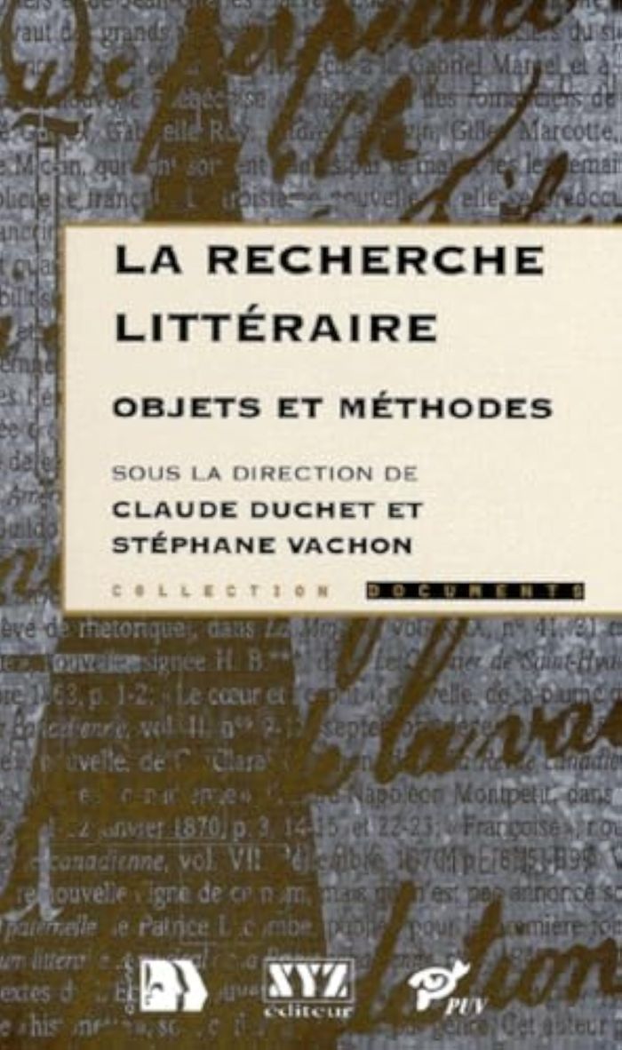 Couverture du livre « LA RECHERCHE LITTERAIRE - OBJETS ET METHODES », librairie Les Contes Infusés à Corte