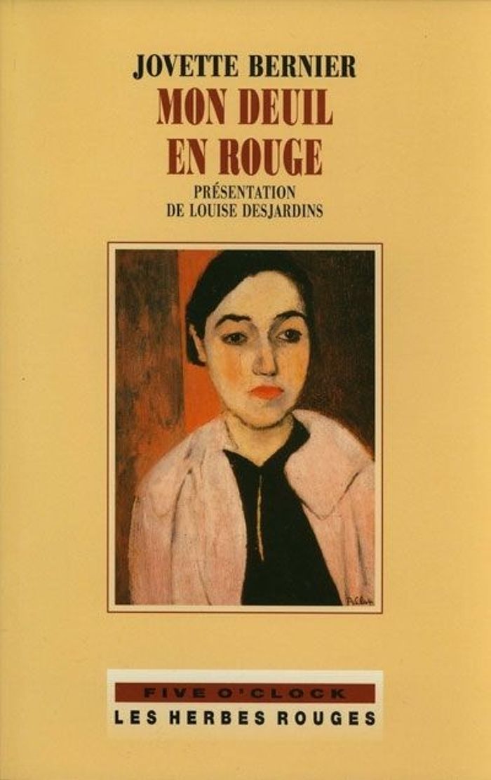 Couverture du livre « MON DEUIL EN ROUGE » de Jovette Bernier, librairie Les Contes Infusés à Corte