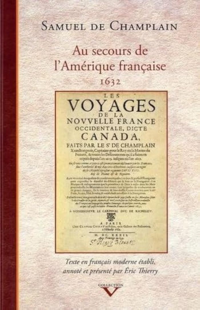 Couverture du livre « AU SECOURS DE L'AMERIQUE FRANCAISE » de De Champlain Samuel, librairie Les Contes Infusés à Corte