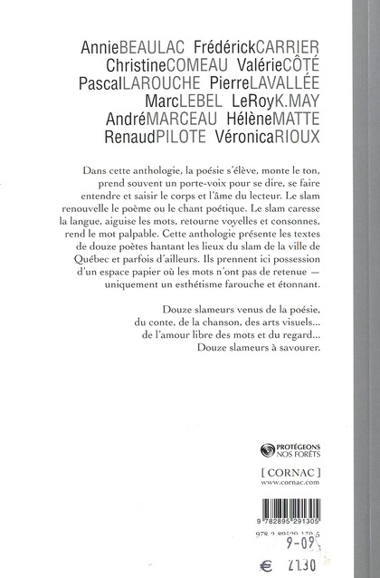 Quatrième de couverture de « SLAM MA MUSE »